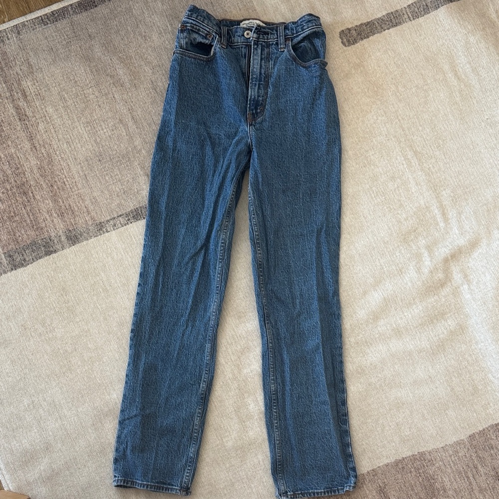Abercrombie & Fitch Ultra High Rise Blue Jeans (Curve Love)